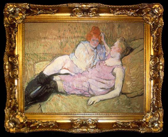 framed  Henri de toulouse-lautrec The Sofa, ta009-2